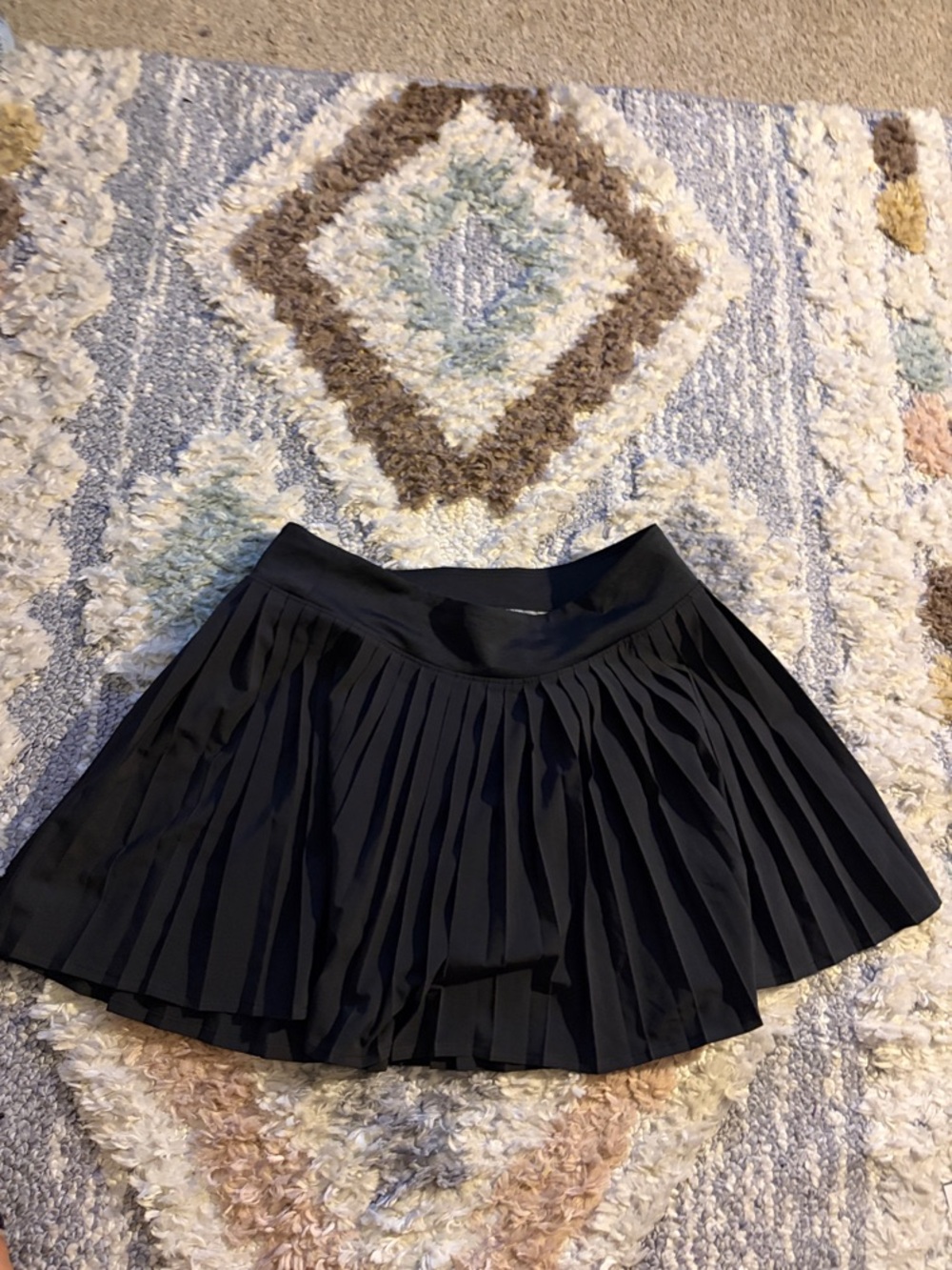 all in motion Black Pleated Circle Skater Skirt